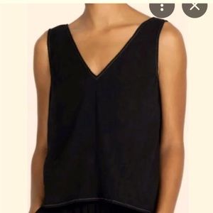 Johnny Was Calme Drape Tank Top in Black